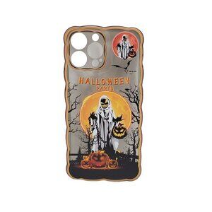 IPhone 13 Pro Max Scary Ghost Holding Chain with Pumpkin Halloween 3D Phone Case